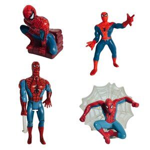 1991 Marvel Spider-Man Lot of 4 Action Figure Various Poses Collectible Decor